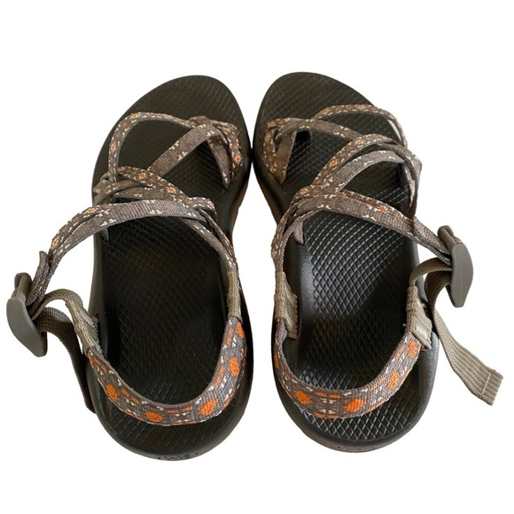 CHACO - SIZE 8 - THE CLASSIC CREED - ORANGE AZTEC WITH BLUE/ GRAY - EXC COND S4 - Picture 6 of 16